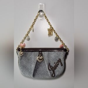 Y2K  Vintage Juicy Couture Sparkly Mini Handbag Small Gold  Charms.